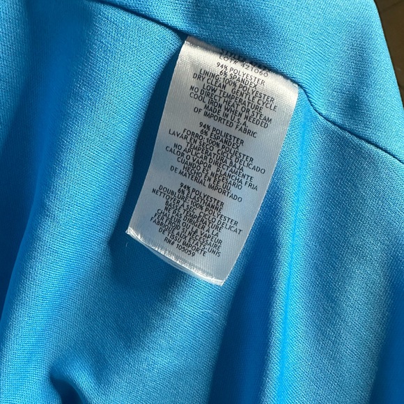 XSCAPE Formal Dress Off-The-Shoulder Ruffled-Sleeve Gown, Turquoise Blue, Size 6 - Picture 7 of 7